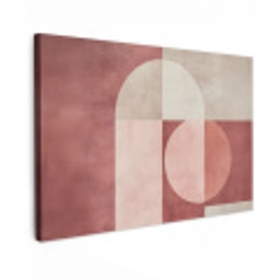 Figuren - Abstract - Roze Tuinposter op houten frame 2 cm dik klein -3d