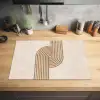 Symmetrische bocht - Koperkleurig Inductie beschermer vinyl 3mm klein -sfeer5