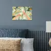 Glazen - Proosten - Bladeren - Groen poster papier klein -sfeer2
