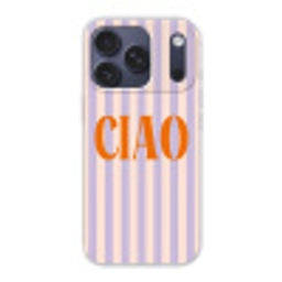 Ciao - Quote - Pastel - Strepen Telefoonhoesje iPhone 17 Pro klein -3d