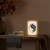 Yin Yang - Abstract - Zwart - Wit - Goud Light Box met kabel (Tafellamp) klein -sfeer4