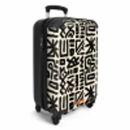 Geometrisch - Figuren - Zwart NBS - Handbagage koffer - Volwassenen Unisex middel -productfoto_3d