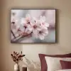 Bloesems - Meeldraden - Geel - Wazig Textielframe zwart klein -sfeer1