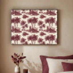 Tropisch - Geometrisch - Bordeauxrood Textielframe zwart klein 947 -sfeer1