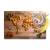 Wereldkaart - Pizza - Houten ondergrond Placemat vinyl groot -zzzproduct_Kitchenyeah-website