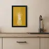 Lijnillustratie - Ananas - Bladkroon - Okergeel KitchenYeah - Keuken - Fotolijst klein -sfeer2