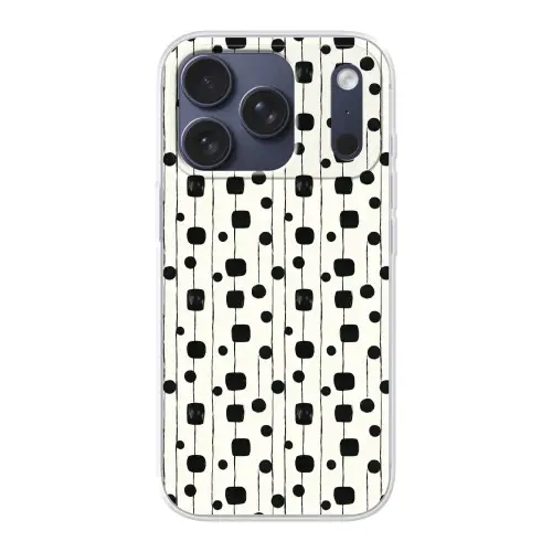 Grafisch - Modern - Zwart Telefoonhoesje iPhone 17 Pro klein 878 -3d