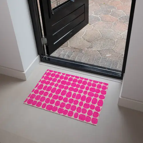 Stippen - Patroon - Roze Deurmat klein 898 -sfeer5