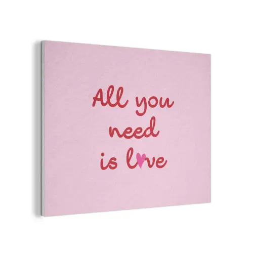 Tekst - Roze - Love - Hart PET vilt klein -3d