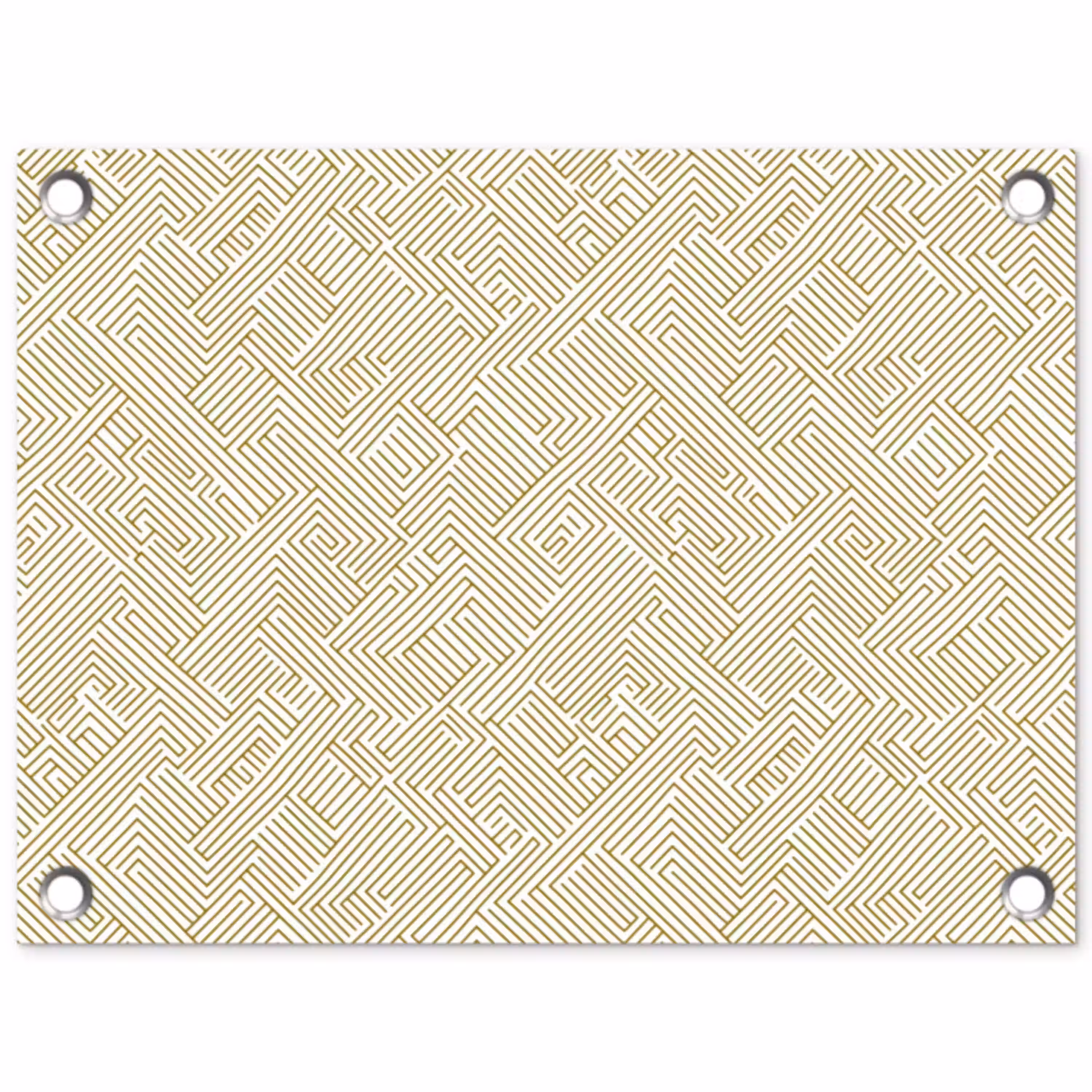 Geometrisch - Lijnen - Groen tuinposter los doek klein 239 -3d
