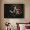 Ijsbeer - Hoed - Bril - Stoel Textielframe zwart klein -sfeer1