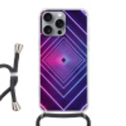 Driedimensionaal - Tunnel - Ruimte Hoesje iPhone 16 Pro Max met koord klein -3d
