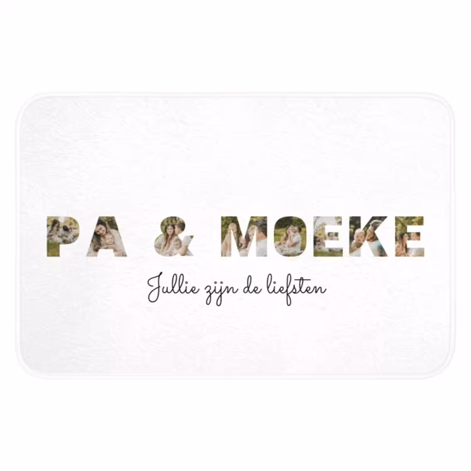 Gepersonaliseerde badmat - Pa & Moeke - Lettercollage
