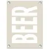 Beer - Japandi - Beige - Decoratie tuinposter los doek klein -3d