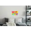 Bloemen - Illustratie - Kleurrijk Muursticker klein -slaapkamer