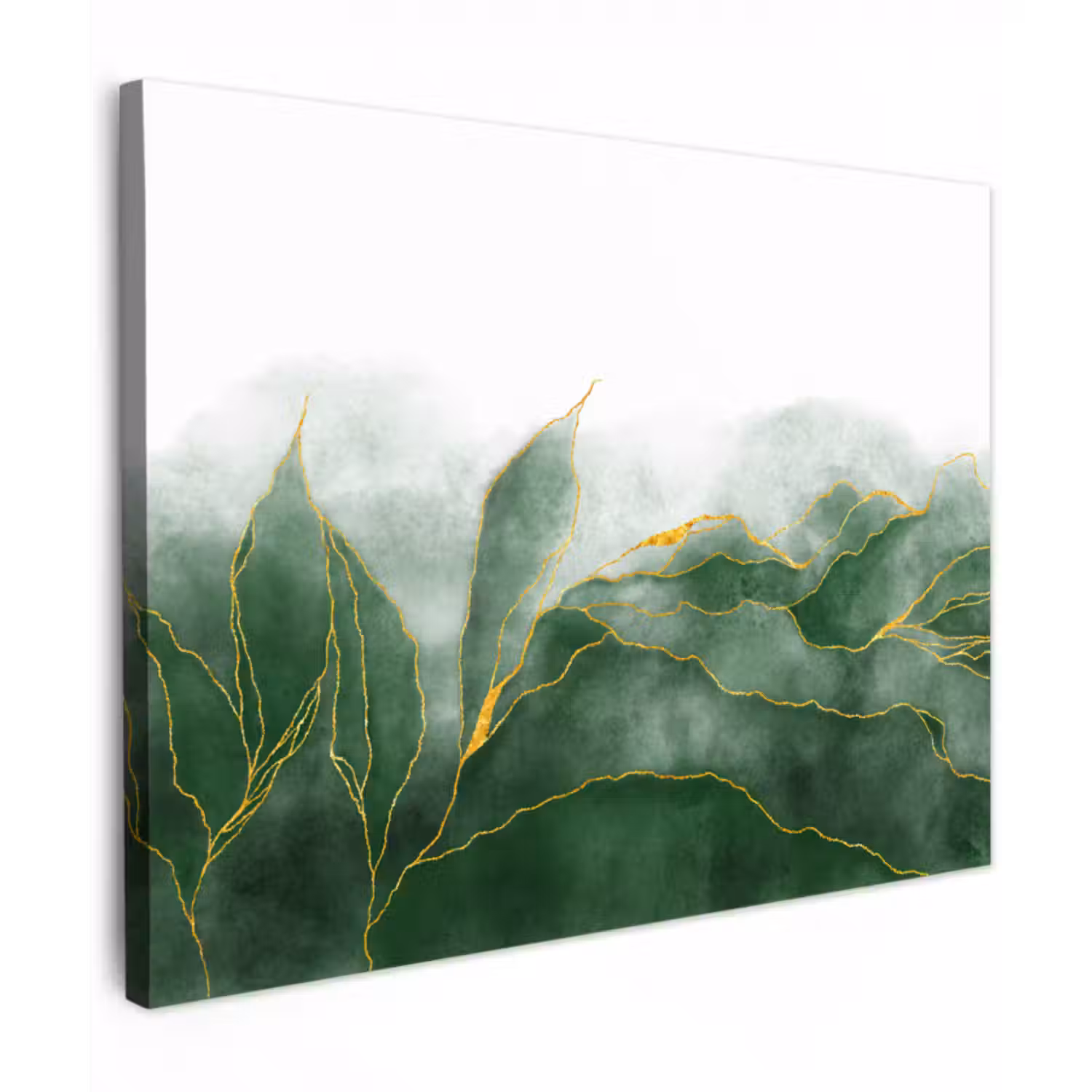 Leinwandbild - Marmor - Grün - Luxus - Gold - Marmoroptik