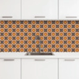 Retro - Vintage - Design - Cirkel keuken achterwand 2 middel 871 -3d