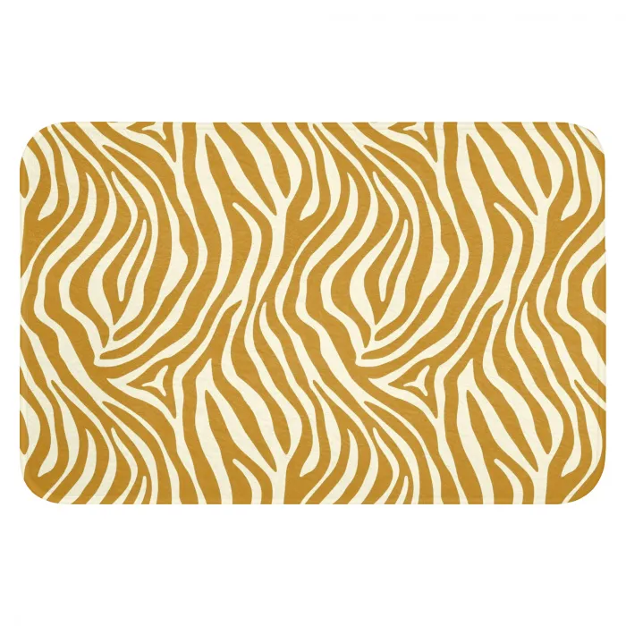 Zebra - Klassiek - Oker - Geel Badmat klein 997 -3d