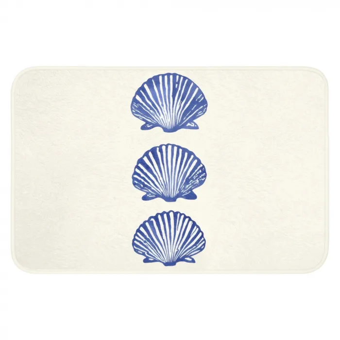 Schelpen - Blauw - Patroon WCmat klein -3d