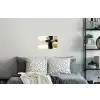 Vormen - Penseelstreken - Abstract - Goud Muursticker klein -slaapkamer