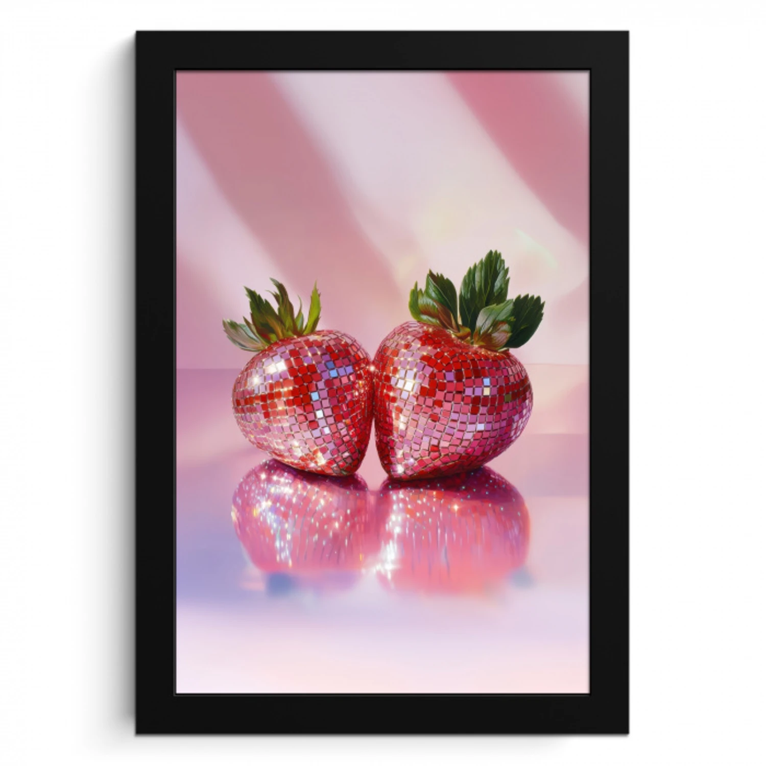 Disco - Fruit - Glitter - Strawberry KitchenYeah - Keuken - Fotolijst klein -3d