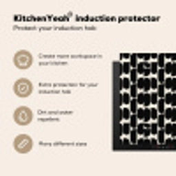 Modern - Patroon - Zwart Inductie beschermer vinyl 3mm middel 274 -vsfeer2_ENG
