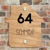 Licht hout - Modern Naambord Huisje klein -sfeer6