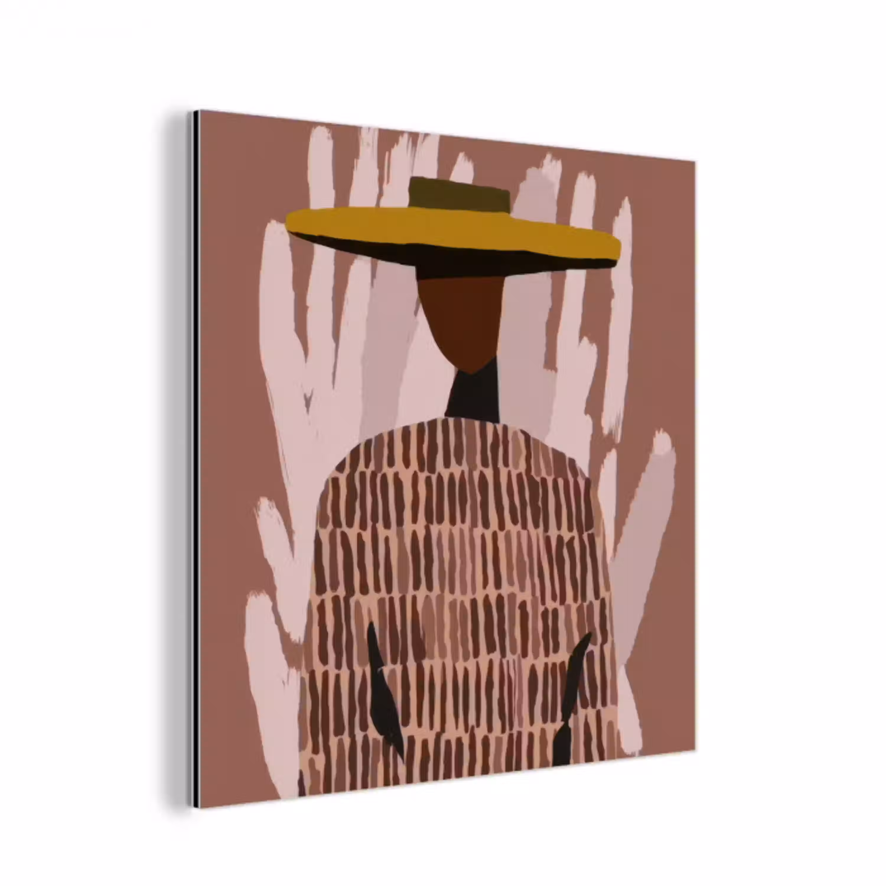 Abstract - Figuur - Illustratie - Hoed aluminium wit klein -3d