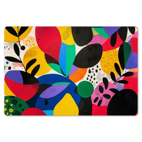 Vormen - Stippen - Kleurrijk Placemat vinyl groot -zzsfeer1_Kitchenyeah-website