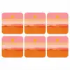 Zon - Abstract - Landschap - Oranje onderzetter kurk middel -3d