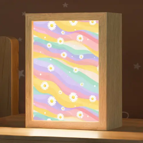 Madeliefjes - Kleurrijk - Pastel Light Box met kabel klein -zzz_3d_website
