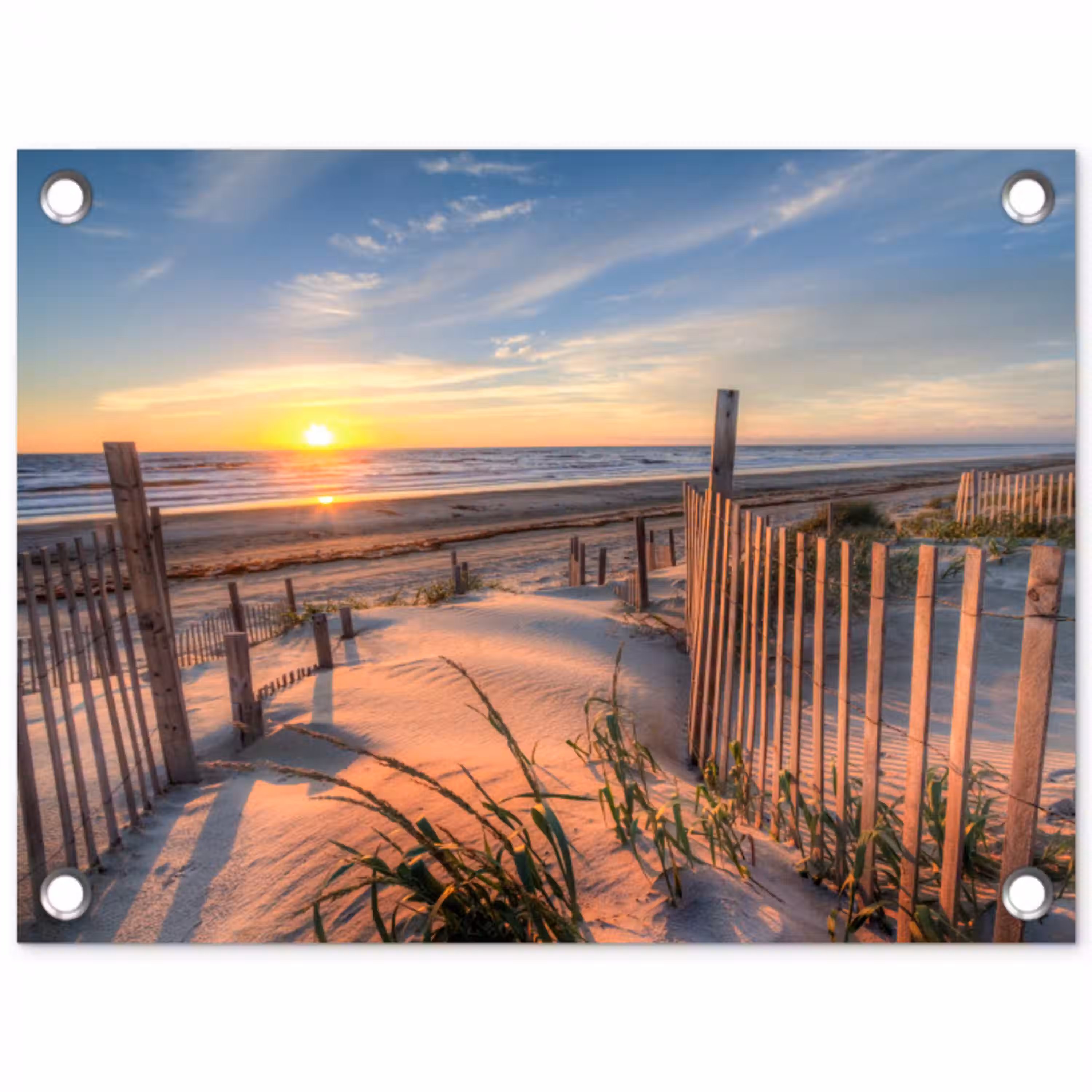 Zonsondergang Achter de Duinen tuinposter los doek klein -3d