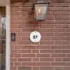 Lichtgrijs marmer - Traditioneel Naambord Rond klein -sfeer7-rond-XS