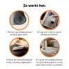 Klassiek - Bloemen - Blauw Inductie beschermer vinyl 3mm klein 276 -zzzzzzz-td-werking