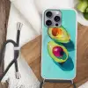 Avocado - Groen - Pit - Schaduw Hoesje iPhone 16 Pro Max met koord klein -sfeer4