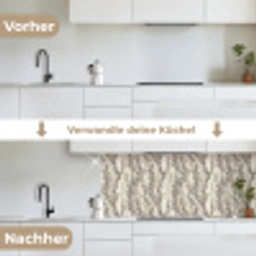 Slang - Patroon - Taupe keuken achterwand 2 middel 871 -voor-na_DE