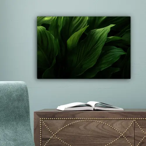 Bladeren - Schaduw - Groen - Textuur canvas 2cm klein -sfeer4