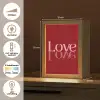 Love - Spiegeling - Rood Light Box met kabel (Tafellamp) klein -USP_NL