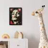 Graffiti - Vrouw - Rood - Street art - Banksy fotolijst zwart zonder passe partout klein -usfeer4_kinderkamer