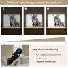 Zebra - Close-up - Zwart - Strepen Light Box met batterij (Wandlamp) middel -USP_dimbaarNL