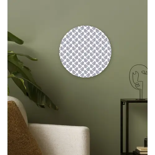 Oceaan - Koraal - Blauw - Wit Wandcirkel plexiglas klein 852 -sfeer3
