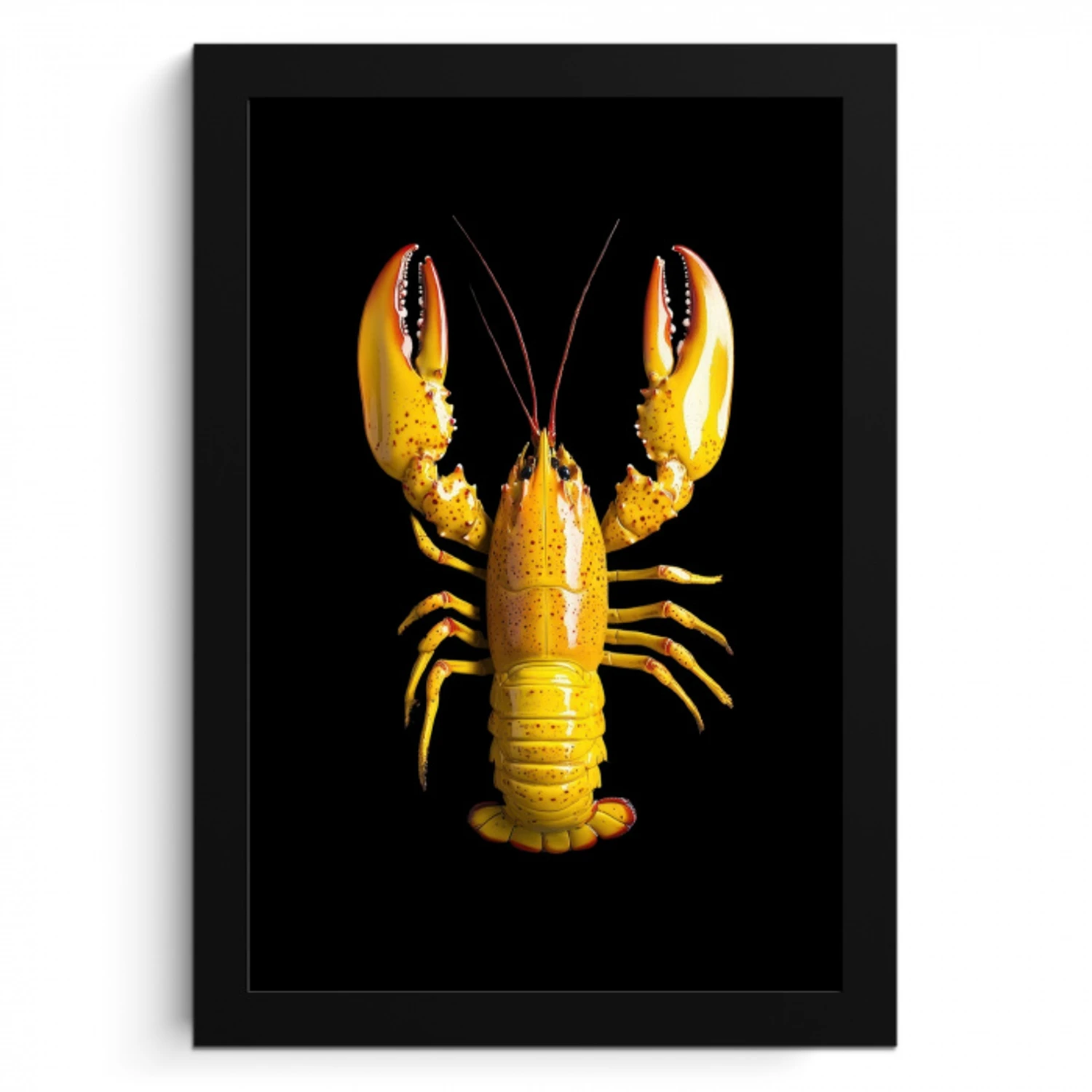 Kreeft - Geel - Stippen - Effen KitchenYeah - Keuken - Fotolijst klein -3d