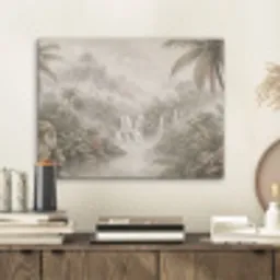 Jungle - Watervallen - Tropisch - Illustratie PET vilt klein -sfeer1