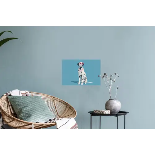 Dalmatiër - Zonnebril - Blauw Muursticker klein -plant