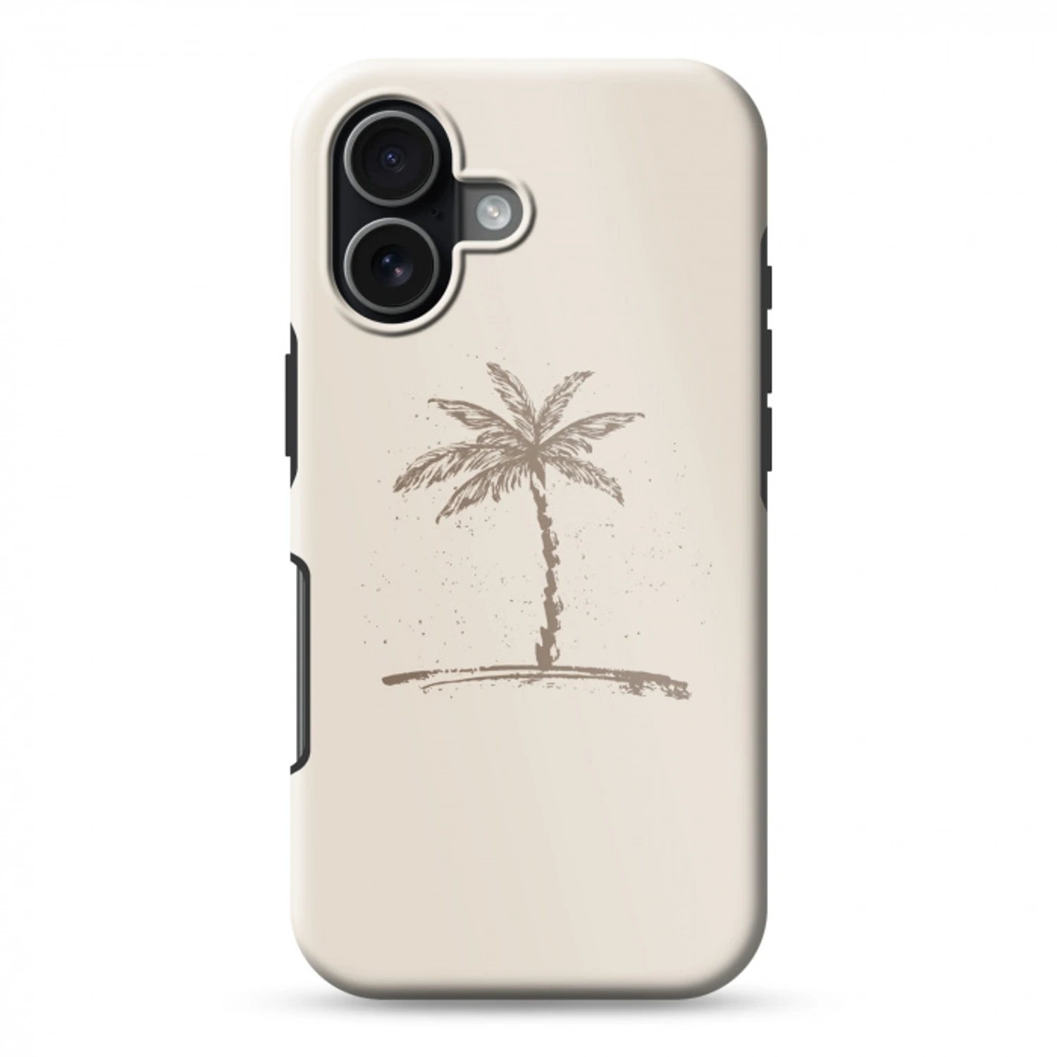Palmboom - Bruin - Beige - Tropisch Toughcase MagSafe Apple iPhone 17 klein -3d