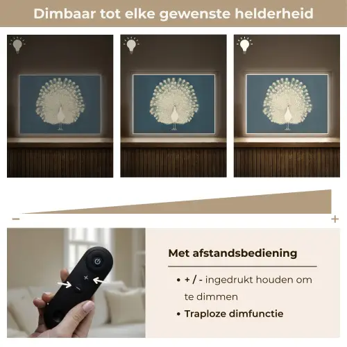 Vogel - Blauw - Vintage Light Box met batterij (Wandlamp) middel -USP_dimbaarNL