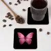 Vlinder - roze - Elegant onderzetter kurk middel -sfeer2