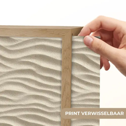 Zand - Golven - Beige Light Box met batterij (Wandlamp) middel 907 -USP_websiteprintNL