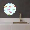 Blauw - Patroon - Snoep KitchenYeah - Keuken - Wandcirkel Forex klein -sfeer1