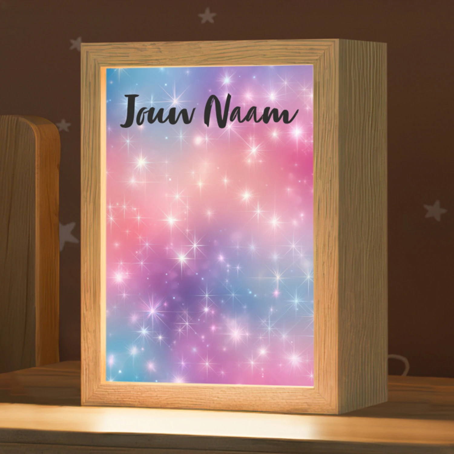 Sterren - Abstract - Kleuren Light Box met kabel (Kinderlampje) klein -zzz_3d_website